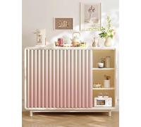 YSZBD Rideaux de Placard, Rideaux pour étagères de Placard de Cuisine, Rideaux Courts de café à Glisser sous l'évier avec Tringle Auto-adhésive - imperméables(C,H80cm/W110cm)