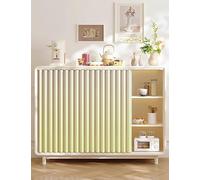 YSZBD Rideaux de Placard, Rideaux pour étagères de Placard de Cuisine, Rideaux Courts de café à Glisser sous l'évier avec Tringle Auto-adhésive - imperméables(A,H100cm/W110cm)