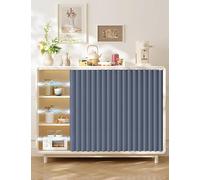 YSZBD Rideaux pour placards, Rideaux Anti-poussière pour étagères Ouvertes, Rideaux sur Rail, Rideaux pour placards de Cuisine, Rideaux pour placards coulissants(F,W140cmxH50cm)