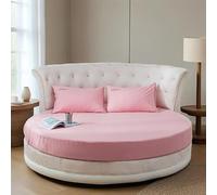 YSZBD Ronds Protege Sommier Drap Housse 200/180/220 Coton Doux Drap Housse Matelas éPais 25 Cm Protege Matelas(#3,180cm)