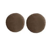 YT-KOKE Set of 2 Couvre-Oreiller Rond de Couleur Unie, Taies d'oreiller Rondes pour la Décoration de la Maison, Taie d'oreiller en Velours Doux et Chaud (Brown)