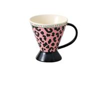 YT-KOKE Tasses en Porcelaine à Motif Léopard Rose Vintage, 11 OZ Café en Céramique Grande Tasse à Thé avec Poignée, Tasses à Boire Tasses pour Latte, Thé, Cacao