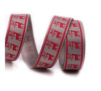 YTACPN Rubans d'emballage, Rubans de Noël imprimés de 0,6 po, Ruban Gros-Grain en Polyester(G,50yard)