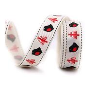 YTACPN Rubans d'emballage, Rubans de Noël imprimés de 0,6 po, Ruban Gros-Grain en Polyester(H,10yard)