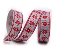 YTACPN Rubans d'emballage, Rubans de Noël imprimés de 0,6 po, Ruban Gros-Grain en Polyester(I,10yard)