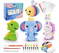 YTACREA Kit Crochet Debutant Complet, Amigurumi Kit pour Adultes et Enfants, Kit Tricot Debutant Adulte avec Instructions et Tutoriels Vidéo, Excellent Cadeau pour les Amateurs de Crochet Cadeau