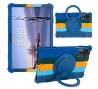 Ytaland Étui de protection, pour tablette Blackview Tab 90 WiFi 11''/Doogee T30 pro/Doogee T30SE, [support à 360°] en silicone souple fin, anti-chocs, anti-chute, bleu multicolore