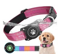 Ytanest Support Collier Airtag pour Chien Étanche avec Apple Air Tag Imperméable pour Petits Moyens et Grands Chiens, Rouge, XL