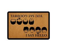 Ytanie Paillasson d'intérieur avec inscription « You Say Goodbye and I Say Hello » - En caoutchouc durable absorbant - Antidérapant - Lavable en machine - 60 x 40 cm