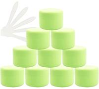 YTBHSHXZ 12 Pots cosmétiques vides en Plastique Rose de 50 ML avec Couvercle à vis, Petit Pot de 50 g avec Doublure intérieure for Gel de Voyage cosmétique, baume à lèvres + 5 spatules(Groen,50ml)