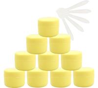 YTBHSHXZ 12 Pots cosmétiques vides en Plastique Rose de 50 ML avec Couvercle à vis, Petit Pot de 50 g avec Doublure intérieure for Gel de Voyage cosmétique, baume à lèvres + 5 spatules(Geel,100ml)