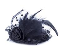 YTBHSHXZ， Accessoires for cheveux de mariage for femmes, pinces à cheveux, cerceau, voile en maille, épingles à cheveux(Black)