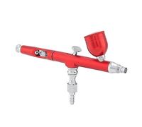 YTBHSHXZ, Aérographe à buse de 0,3 mm avec 11 outils de nettoyage for décoration artificielle, for pistolet pulvérisateur à double action(Red)