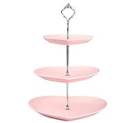YTBHSHXZ, Assiette à Fruits créative à Trois Couches en céramique européenne, Support à Bonbons, Biscuits, Desserts, Plateau à gâteaux