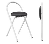 YTBHSHXZ Aucun Assemblage requis, Facile à Transporter, Gain de Place, idéal for la Cuisine, Le Bar, café, Salle Manger ou Magasin(Black a,47cm x 2pcs)
