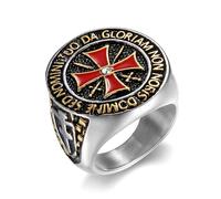YTBHSHXZ bagues, Bague de motard collection historique, ornée d'épées croisées et d'un diamant central(Z+2.5)