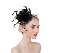 YTBHSHXZ， Barrettes à cheveux en plumes for femme, serre-tête, bandeau ...(Black)
