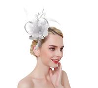 YTBHSHXZ， Barrettes à cheveux en plumes for femme, serre-tête, bandeau ...(Gray)