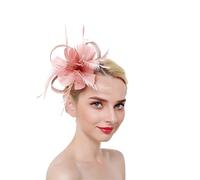 YTBHSHXZ， Barrettes à cheveux en plumes for femme, serre-tête, bandeau ...(Light Red)