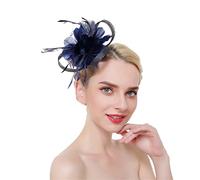 YTBHSHXZ， Barrettes à cheveux en plumes for femme, serre-tête, bandeau ...(Navy)
