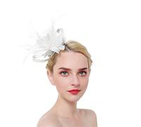 YTBHSHXZ， Barrettes à cheveux en plumes for femme, serre-tête, bandeau ...(White)