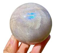 YTBHSHXZ Boule de Cristal Pierre Lune Bleue Naturelle, polie à la Main, for Feng Shui, Divination et méditation, 65 70 mm(55~60mm)