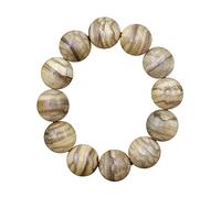 YTBHSHXZ Bracelet en bois d'agar de Papouasie 20 mm, encens au lait, bracelet chapelet naturel à un seul cercle for la méditation et les chants