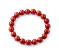 YTBHSHXZ Bracelet en cristal rouge véritable, bijou énergétique pierre de quartz, bracelet guérison des chakras, 10 à 12 mm(10~12mm)
