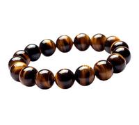 YTBHSHXZ Bracelet en pierre naturelle œil de tigre, bracelet extensible en perles de cristaux, porte-bonheur et prospérité, fait main, 8 mm(8mm)