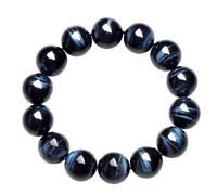 YTBHSHXZ Bracelet homme œil de tigre bleu, fait main, pierres naturelles, chakra, Reiki, porte-bonheur, richesse, courage, 10 mm(10mm)