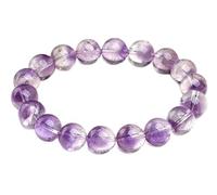 YTBHSHXZ Bracelets en perles de cristal for femmes, bracelet extensible fait main en pierres précieuses for hommes, bijoux violets, 8 à 8,8 mm(10mm)