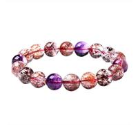 YTBHSHXZ Bracelets en perles rondes d'améthyste et pierres précieuses for femmes hommes, parfaits for tous les festivals