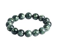 YTBHSHXZ Bracelets extensibles en cristal de dragon vert for la méditation, le yoga, la guérison spirituelle et l'énergie positive, 14 mm(13mm)