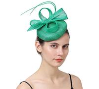 YTBHSHXZ， Chapeau bibi de mariage for femme, accessoire for cheveux, motif floral et plumes, idéal for un cocktail ou une fête(GN)