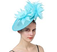 YTBHSHXZ, Chapeau bibi de mariage for femme, grande fleur, couvre-chef avec bandeau et pince à cheveux, accessoires for dames(Ivory)