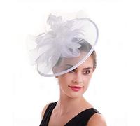 YTBHSHXZ， Chapeau bibi en maille for femme, accessoire de coiffure for mariage, fête, église(White)