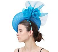 YTBHSHXZ， Chapeau de mariage for femme, bandeau et pince à cheveux, for cocktail, thé, avec voile(Light purple)