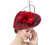 YTBHSHXZ, Chapeau de mariée for femme, accessoire de coiffure avec pince à cheveux et plumes(Marron)