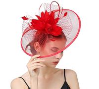 YTBHSHXZ, Chapeau en voile de maille for femme, pince à cheveux, fascinateur de mariage, épingles à cheveux de mariée, couvre-chef(White)