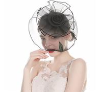 YTBHSHXZ, Chapeau fascinateur en maille à plumes et fleurs for mariage, cocktail, fête, couvre-chef for femme