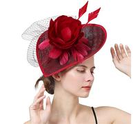 YTBHSHXZ, Chapeau fascinateur for femme, voile, accessoire for cheveux, for événement, mariage, fête, église, plumes(White)