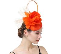 YTBHSHXZ， Chapeaux bibi de mariage for femmes, accessoires for cheveux en plumes, pinces à cheveux for dîner de fête(White)