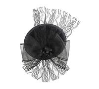 YTBHSHXZ， Chapeaux bibi en maille avec plumes, pinces à cheveux, haut-de-forme for femme, chapeau de fête, accessoires for cheveux vintage(C)