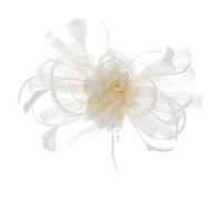 YTBHSHXZ， Chapeaux bibi for femmes, chapeaux à fleurs et plumes, accessoires for cheveux de mariée européens et américains, Fedora de fête(Red)