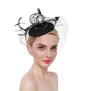YTBHSHXZ, Chapeaux bibi for femmes, épingles à cheveux for cocktails, pinces à cheveux, voile en maille, coiffure de couleur unie(Champagne)