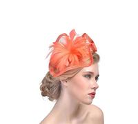 YTBHSHXZ， Chapeaux de mariage à plumes for femmes, style vintage, for cocktail, thé, fête(White)