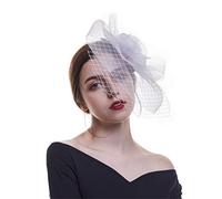YTBHSHXZ， Coiffe de plumes fantaisie, fascinateurs de mariée, chapeaux, voiles, chapeaux de mariage for femmes, pinces à cheveux, coiffe(White)