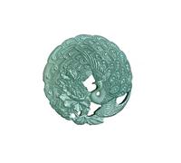 YTBHSHXZ Collier ras du cou en jade vert avec pendentif paon, porte-bonheur et amulette de prospérité d'amitié