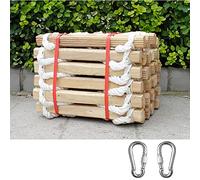YTBHSHXZ Depuis Le Balcon, échelle de Corde en bois/carrée/20 m/65 pi(Square,5M/16Ft)