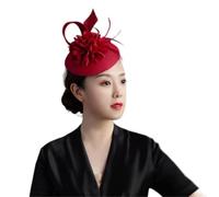 YTBHSHXZ， Épingles à cheveux for femmes, plumes, fascinateurs, chapeaux d'église, mariage, cocktail, thé, fête(Milky White)